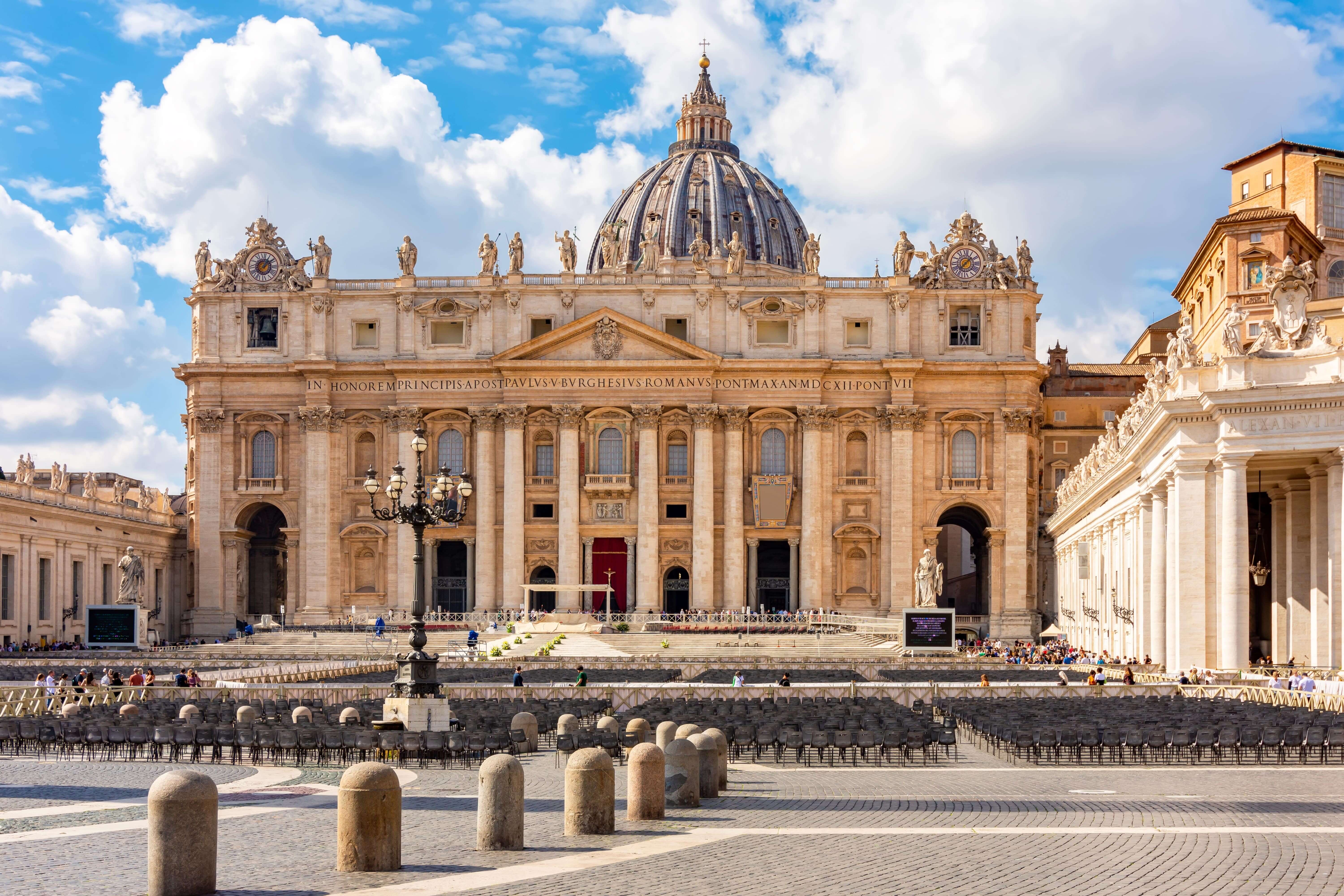 St. Peter's basilica in Vatican, center of Rome, Italy